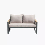 Load image into Gallery viewer, 4-Piece Outdoor Aluminum Sofa Set with Coffee Table and Cushion