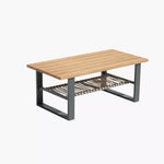 Load image into Gallery viewer, 4-Piece Outdoor Aluminum Sofa Set with Coffee Table and Cushion