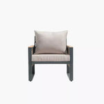 Load image into Gallery viewer, 4-Piece Outdoor Aluminum Sofa Set with Coffee Table and Cushion
