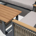 Load image into Gallery viewer, 4-Piece Outdoor Aluminum Sofa Set with Coffee Table and Cushion
