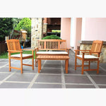 Load image into Gallery viewer, 4-Piece Outdoor Sofa Set – Engineered Wood with Cushions