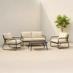 Load image into Gallery viewer, 4-Piece Outdoor Sofa Set – Steel Frame &amp; Rope Detailing