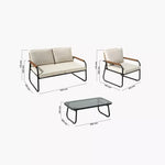 Load image into Gallery viewer, 4-Piece Outdoor Sofa Set – Steel Frame &amp; Rope Detailing