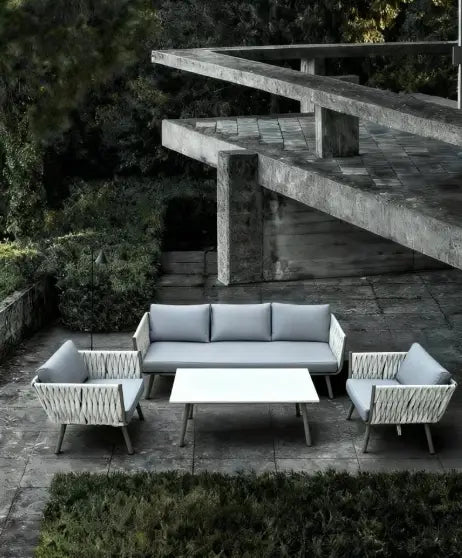 4-Piece Outdoor Sofa Set with Table & Waterproof Cushions – Weather-Resistant Patio Furniture for UAE Gardens, Balconies & Terraces