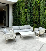 Load image into Gallery viewer, 4-Piece Outdoor Sofa Set with Table &amp; Waterproof Cushions – Weather-Resistant Patio Furniture for UAE Gardens, Balconies &amp; Terraces