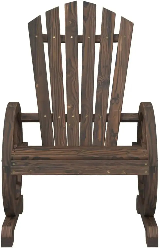 4-Piece Solid Wood Garden Lounge Set – Rustic Outdoor Seating Collection with 2 Chairs, Bench & Coffee Table**