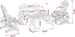 Load image into Gallery viewer, 4-Piece Solid Wood Garden Lounge Set – Rustic Outdoor Seating Collection with 2 Chairs, Bench &amp; Coffee Table**