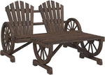 Load image into Gallery viewer, 4-Piece Solid Wood Garden Lounge Set – Rustic Outdoor Seating Collection with 2 Chairs, Bench &amp; Coffee Table**