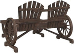 Load image into Gallery viewer, 4-Piece Solid Wood Garden Lounge Set – Rustic Outdoor Seating Collection with 2 Chairs, Bench &amp; Coffee Table**