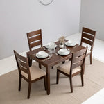 Load image into Gallery viewer, 4-Seater Dining Set – Cappuccino Finish