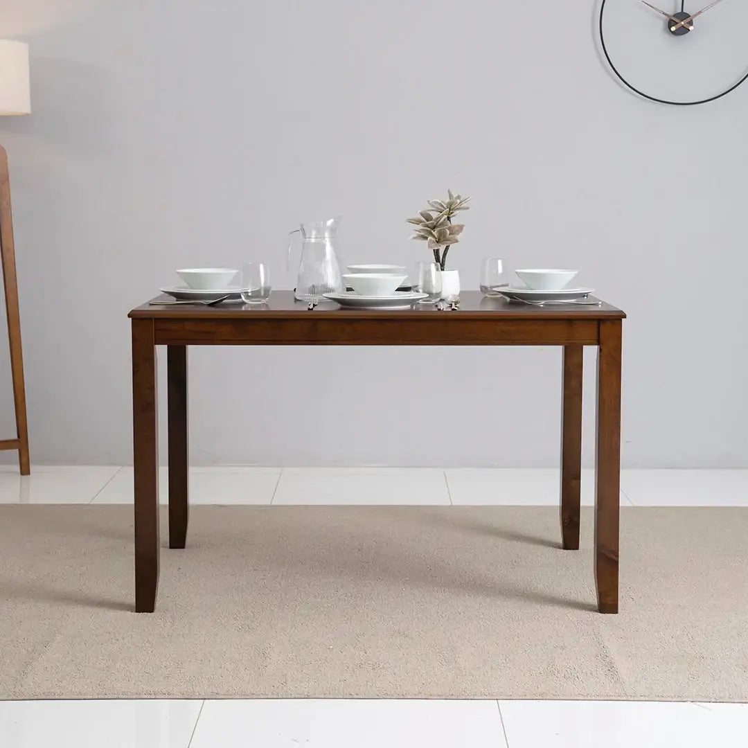 4-Seater Dining Set – Cappuccino Finish
