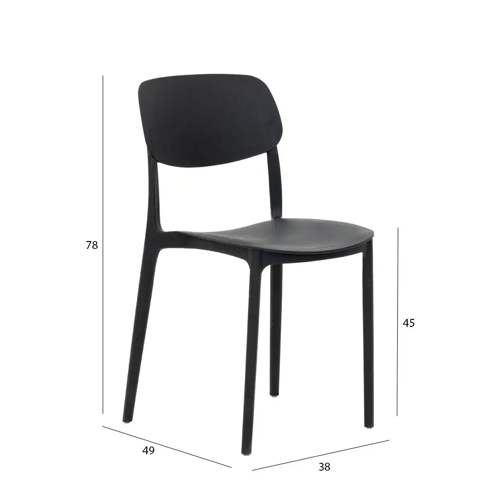 4-Seater Dining Set (Oak & Black)
