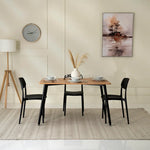 Load image into Gallery viewer, 4-Seater Dining Set (Oak &amp; Black)
