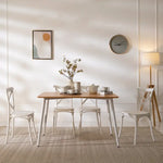 Load image into Gallery viewer, 4-Seater Dining Set – Oak &amp; White