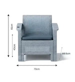Load image into Gallery viewer, 4-Seater Outdoor Sofa Set with Coffee Table &amp; Grey Cushions – Rattan-Style Weather-Resistant Patio Furniture