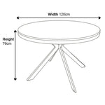 Load image into Gallery viewer, 4 Seater Round Dining Table with Black Spider Legs-GCC Home Center