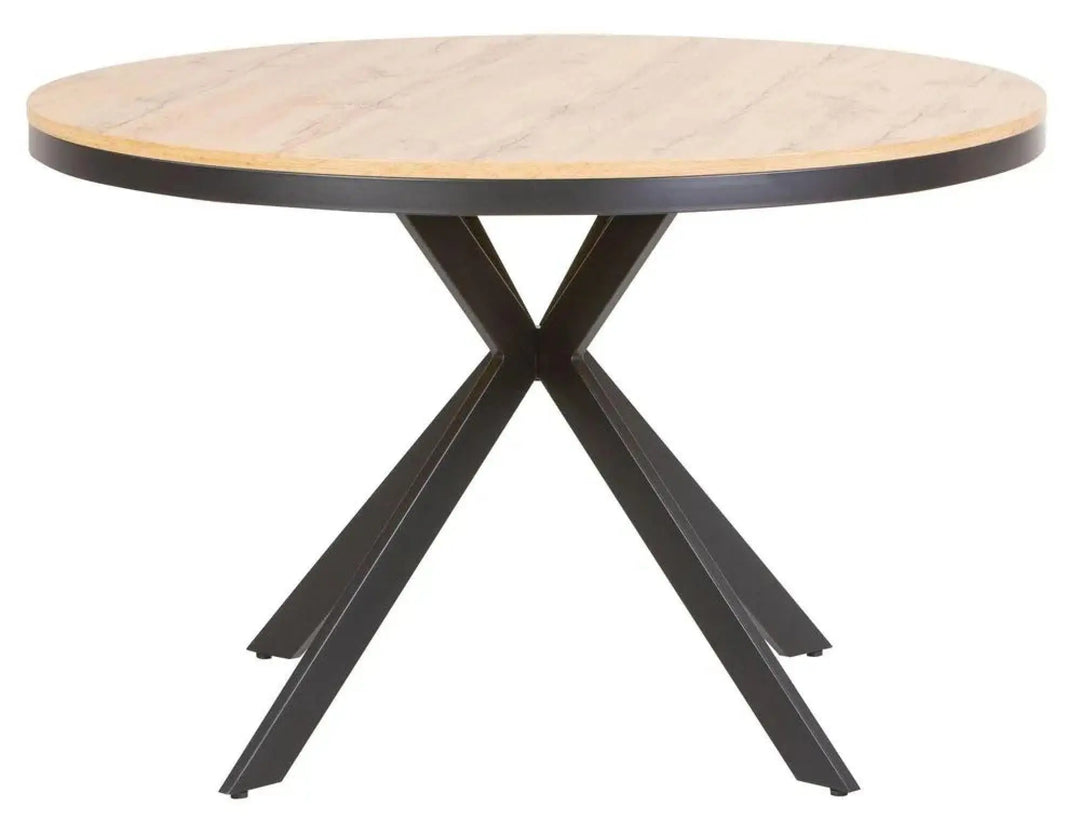 4 Seater Round Dining Table with Black Spider Legs-GCC Home Center