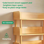 Load image into Gallery viewer, 4-Tier Wooden Open Bookcase (Oak) – Modern Bookshelf with Solid Wood Frame