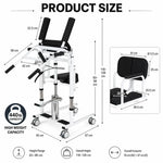 Load image into Gallery viewer, 5-in-1 Hydraulic Patient Lifter, Portable Nursing Wheelchair with 180° Split Seat, Adjustable Height, Bedpan &amp; Foot Brake – 440lbs Capacity