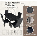 Load image into Gallery viewer, 5-Piece Modern Dining Table Set with Rectangular Table &amp; 4 Chairs – Sleek, Durable Design for Home &amp; Dining Room-GCC Home Center