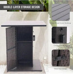 Load image into Gallery viewer, 5-Piece Rattan Patio Bar Set – Outdoor Wicker Furniture with Storage Shelf, Dining Table-GCC Home Center