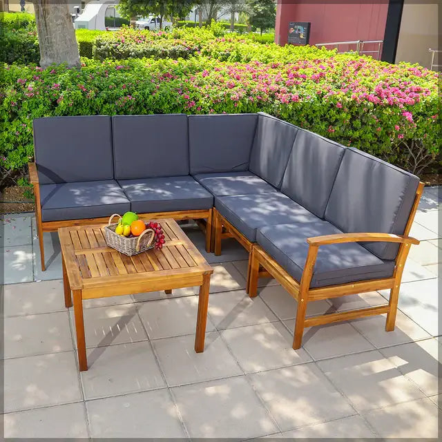 5 Seater Sectional Sofa Set, Outdoor/Indoor Sofa-GCC Home Center