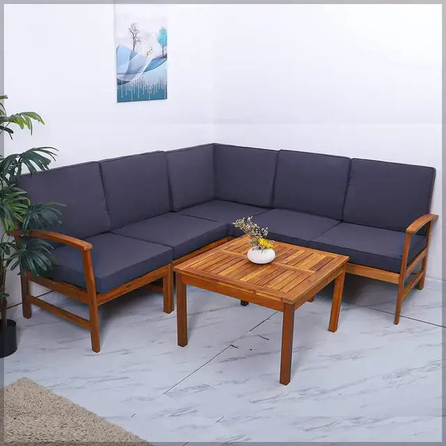5 Seater Sectional Sofa Set, Outdoor/Indoor Sofa-GCC Home Center