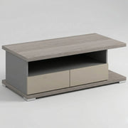 55 inch Wide Rectangle Coffee Table for Office Room , Double-Deck Design | Spacious Storage