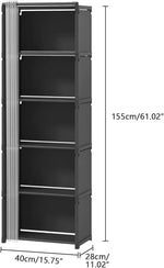 Load image into Gallery viewer, 6-Cube Storage Organizer Book Shelf – DIY Metal Bookcase with Portable Design (Black, Matte Finish)