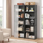 Load image into Gallery viewer, 6-Cube Storage Organizer Book Shelf – DIY Metal Bookcase with Portable Design (Black, Matte Finish)