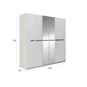 6 Door Wardrobe - White
