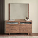 Load image into Gallery viewer, 6-Drawer Dresser With Mirror, Elegant Design Wood Dressing Table With Glass On The Drawers-GCC Home Center