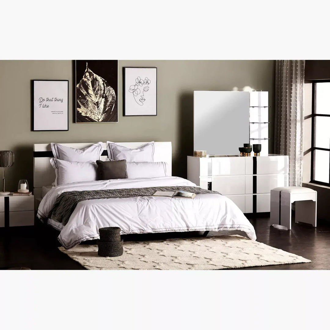 6-Drawer Dresser with Mirror, Engineered Wood For Modern Bedrooms-GCC Home Center