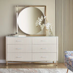 Load image into Gallery viewer, 6-Drawer Dresser with Mirror, Modern Vanity Table-GCC Home Center