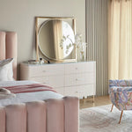 Load image into Gallery viewer, 6-Drawer Dresser with Mirror, Modern Vanity Table-GCC Home Center