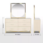 Load image into Gallery viewer, 6-Drawer Dresser with Mirror, Modern Vanity Table-GCC Home Center