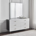 Load image into Gallery viewer, 6-Drawer Dresser with Mirror, Modern Wood Dressing Table-GCC Home Center