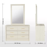 Load image into Gallery viewer, 6-Drawer Dresser with Mirror, Sleek And Modern Design Vanity Table-GCC Home Center