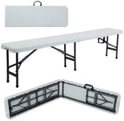 6 FT Portable Plastic in/Outdoor Picnic Party Camping Dining Folding Bench-GCC Home Center