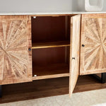 Load image into Gallery viewer, 6 Meter 3-Door Solid Wood Sideboard with Genuine Marble Top