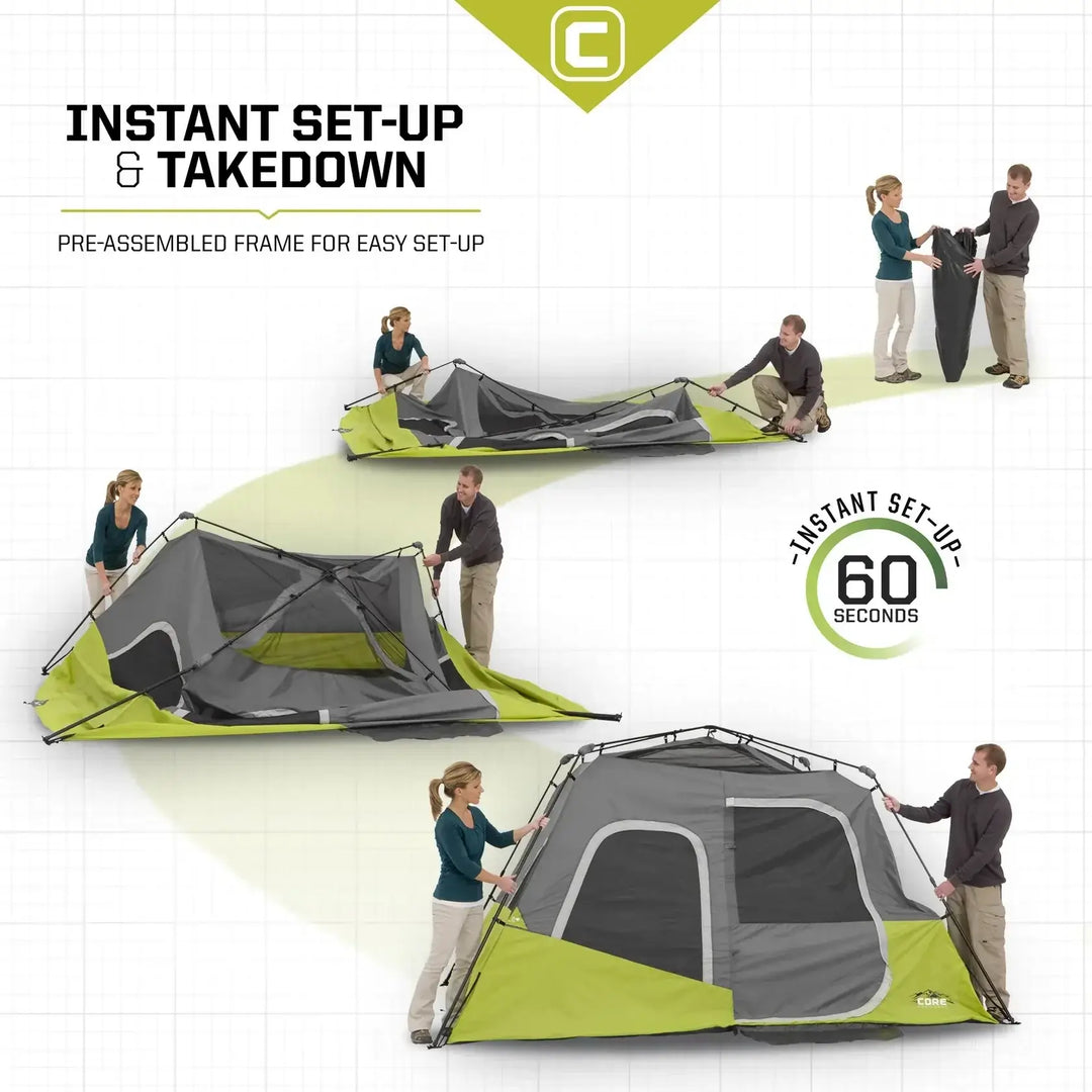 6-Person Instant Cabin Tent – 11' x 9'