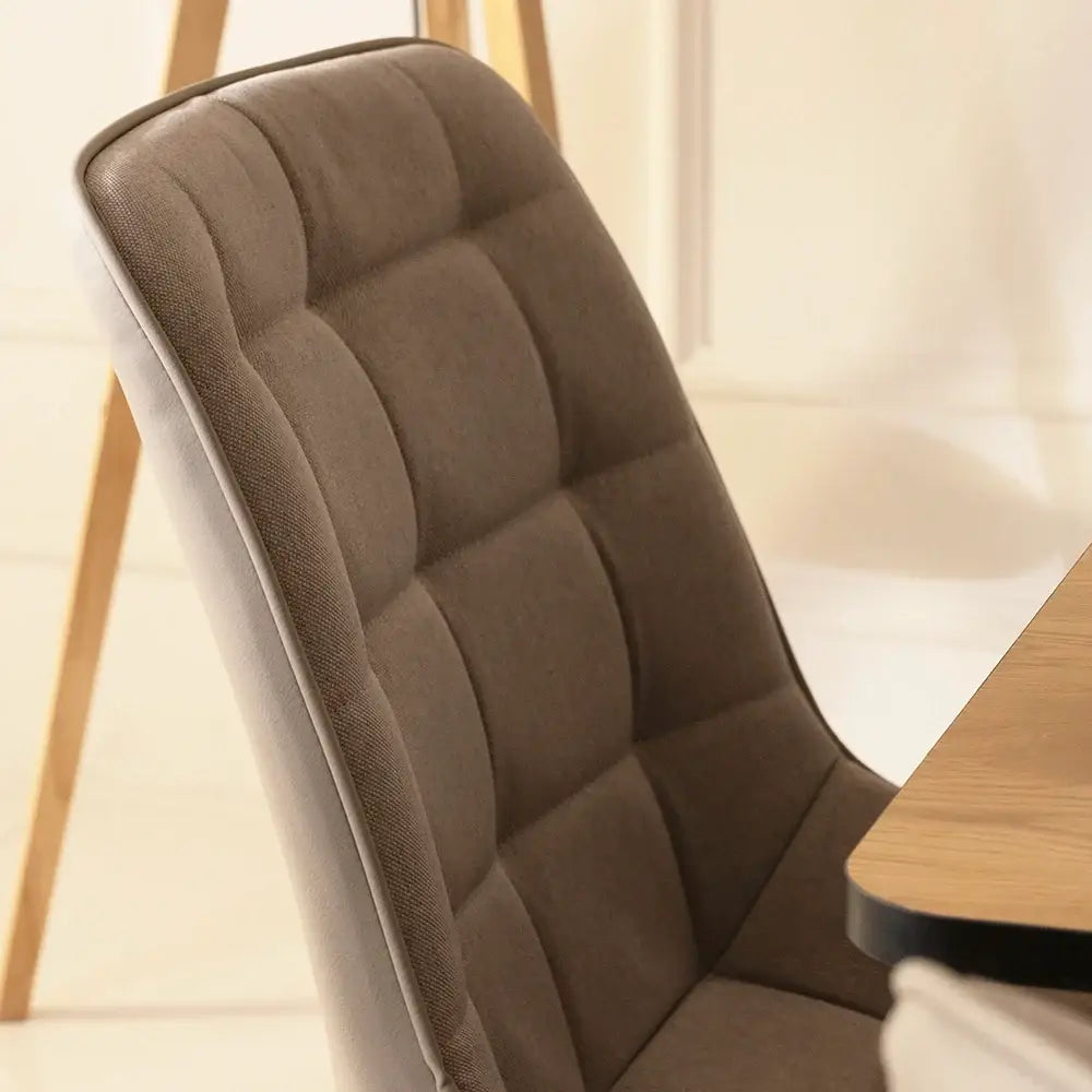 6-Seater Dining Set – Oak & Grey