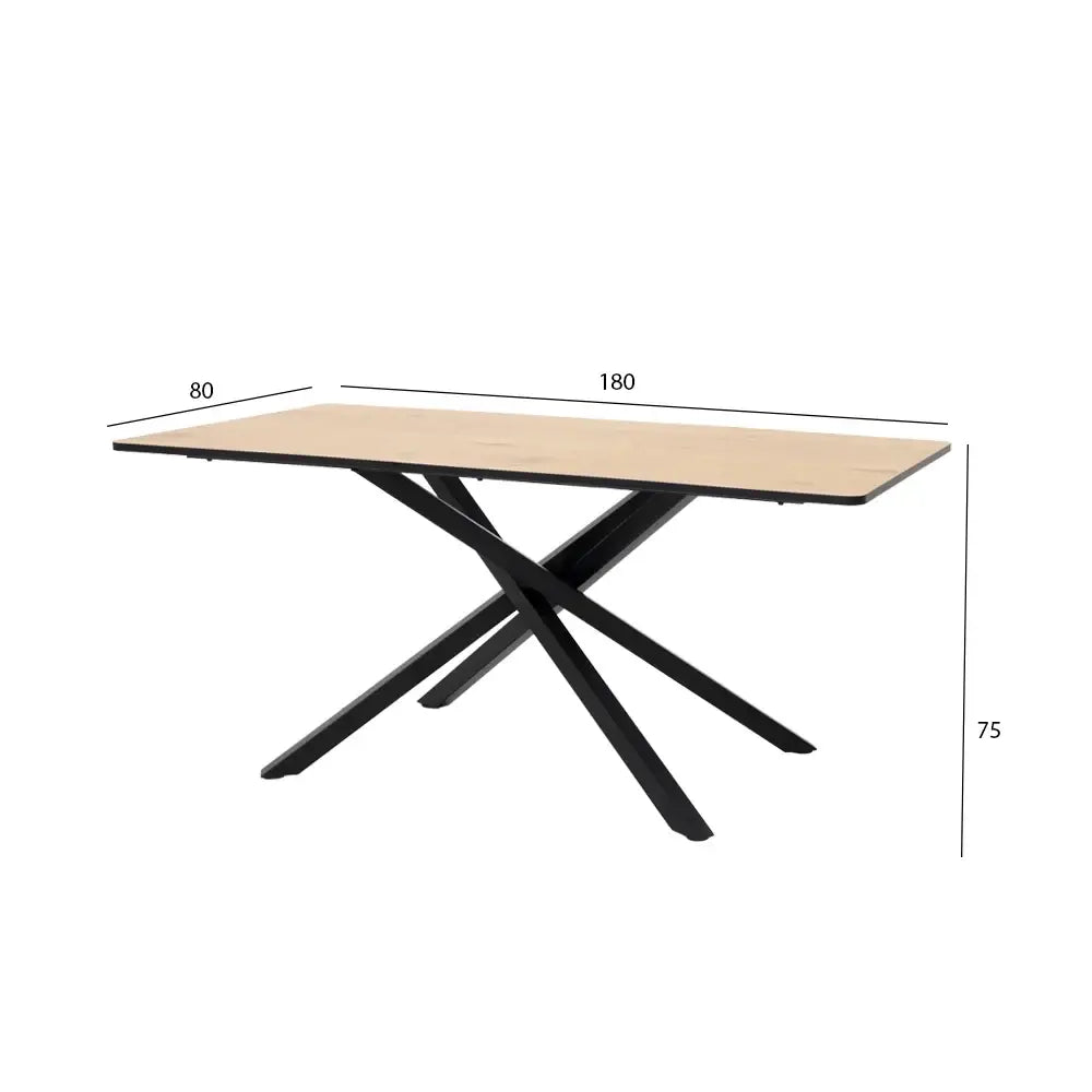 6-Seater Dining Set – Oak & Grey