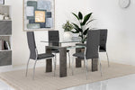 Load image into Gallery viewer, 6-Seater Dining Set – Tempered Glass &amp; Faux Leather