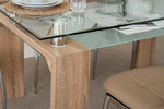 Load image into Gallery viewer, 6-Seater Dining Set – Tempered Glass &amp; Faux Leather