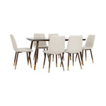 Load image into Gallery viewer, 6-Seater Dining Set – Walnut &amp; Black