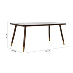 Load image into Gallery viewer, 6-Seater Dining Set – Walnut &amp; Black