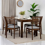 Load image into Gallery viewer, 6-Seater Dining Set – Walnut
