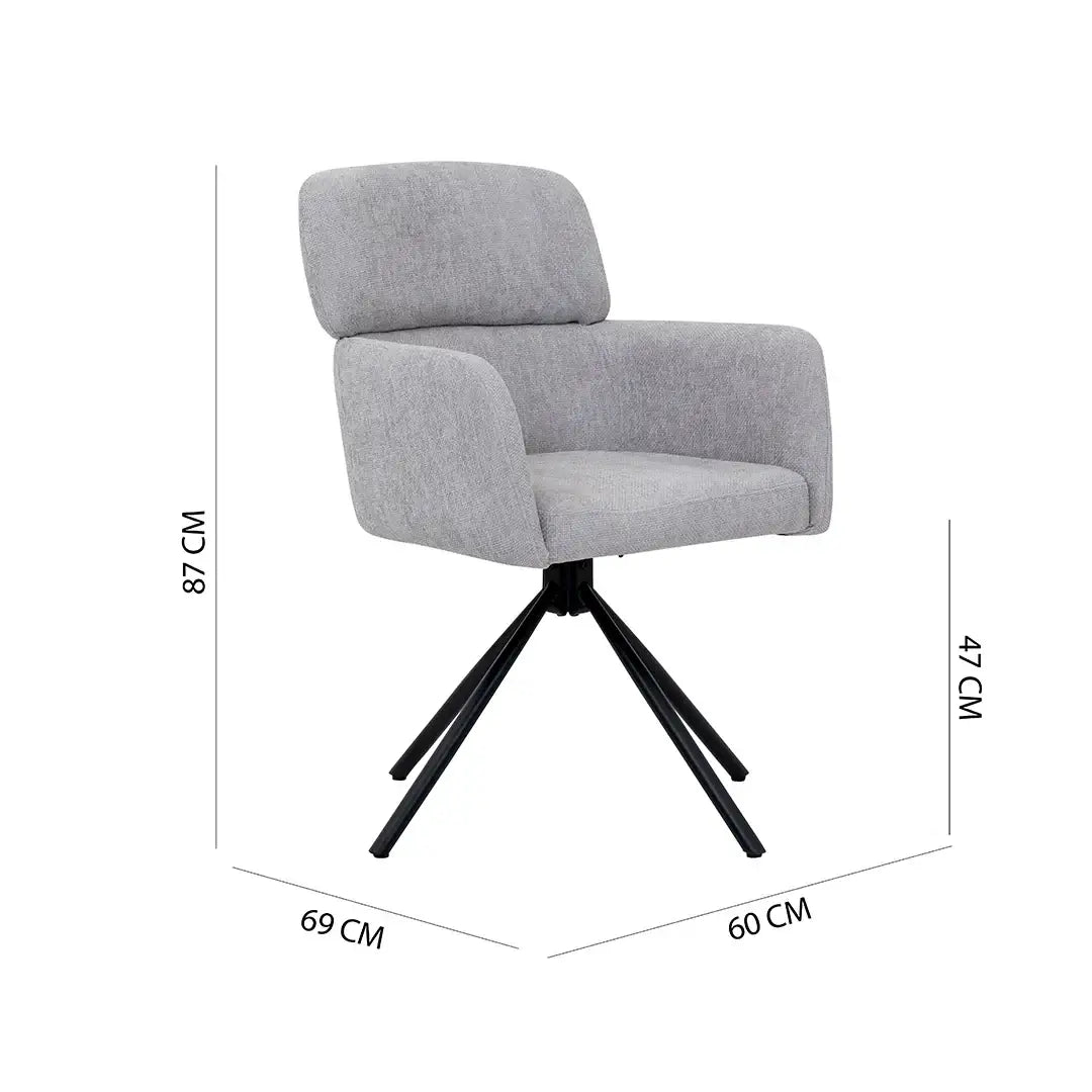 6-Seater Dining Set With Sintered Stone Top – Walnut & Grey