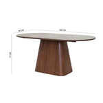Load image into Gallery viewer, 6-Seater Dining Set With Sintered Stone Top – Walnut &amp; Grey